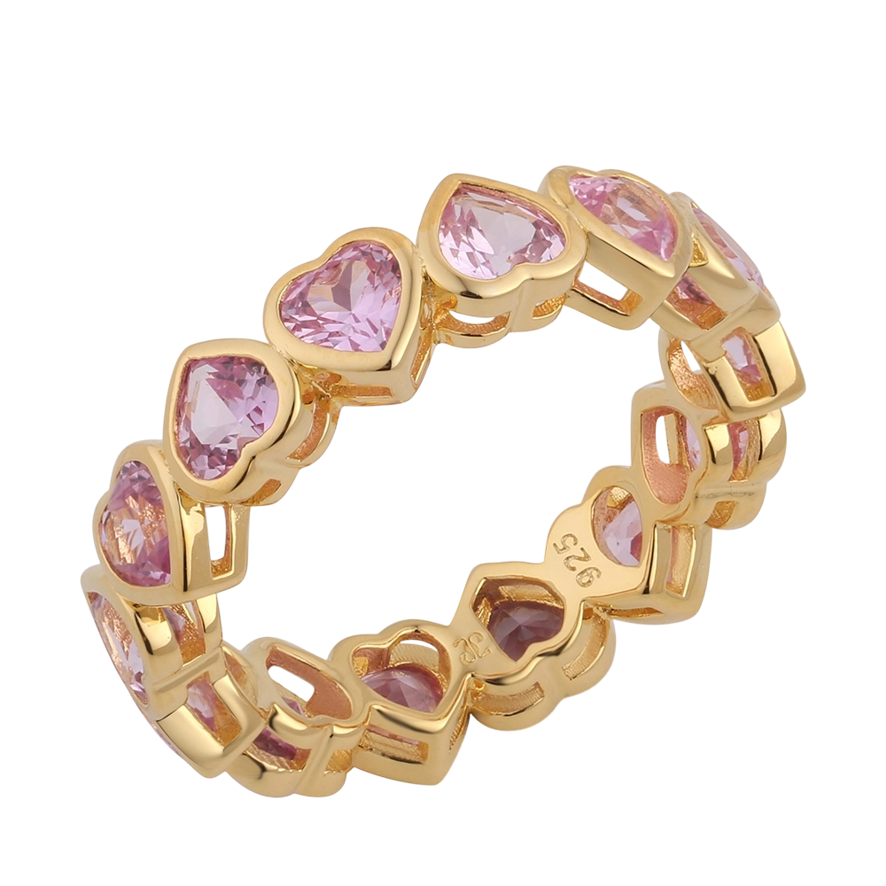 R03230 Кольцо из стерлингового серебра 925 пробы с фианитами