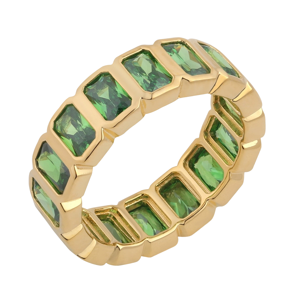 R03939 Кольцо из стерлингового серебра 925 пробы с фианитами