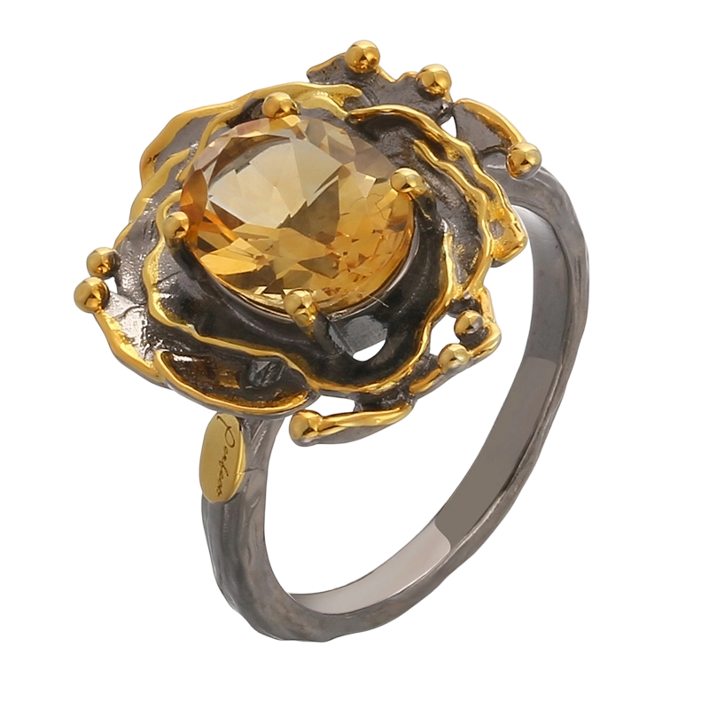 YR03635 Кольцо ручной работы из стерлингового серебра 925 пробы Critine