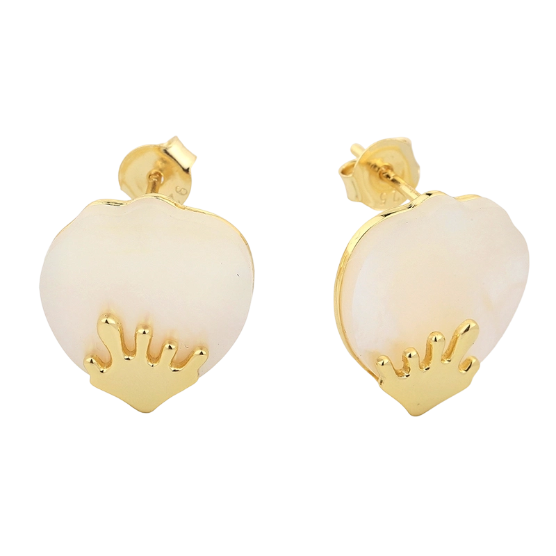 PLE07838 Серьги из стерлингового серебра 925 пробы с перламутровой вставкой